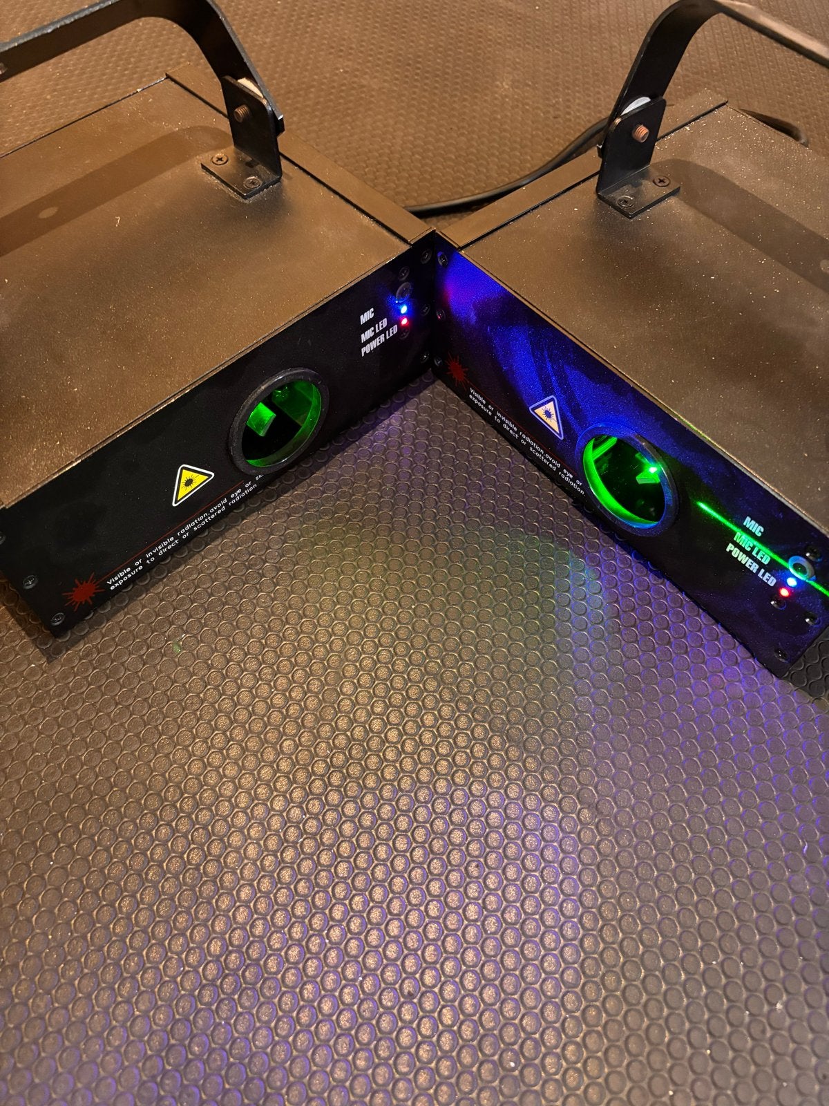 2x Laserworld Laser EL60G Groene Laser, Ophalen of Verzenden, Gebruikt, Laser, Geluidgestuurd