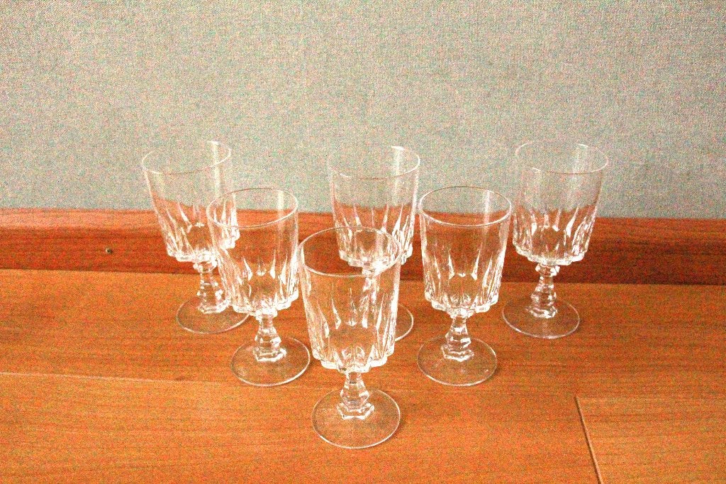 6 Kristallen glazen van Cristal dÁrques Durand, Antiek en Kunst, Ophalen of Verzenden