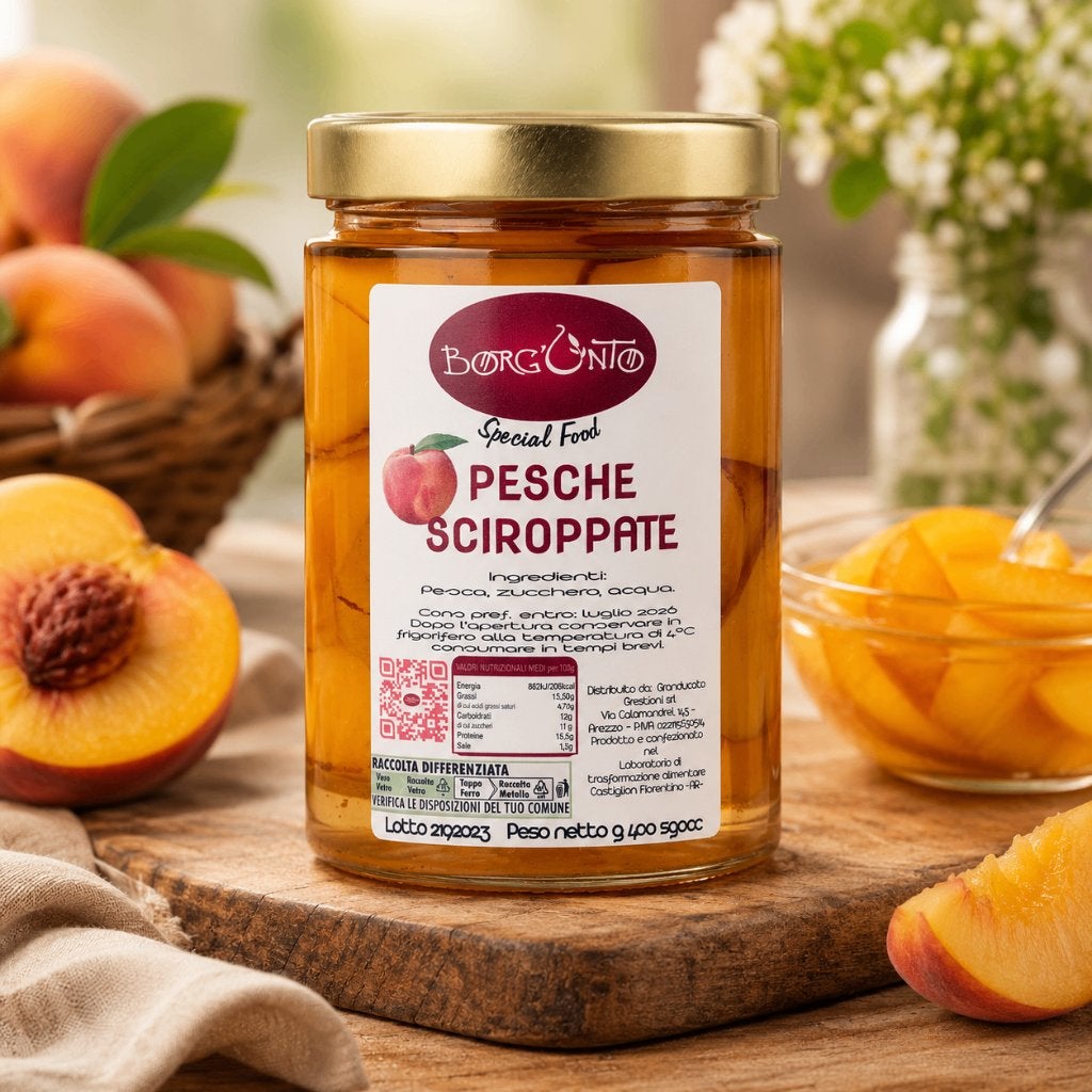 Perziken op Siroop – Authentieke Toscaanse Delicatesse, Ophalen of Verzenden