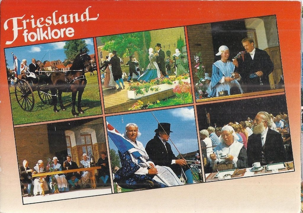 K69 Gelopen ansichtkaart folklore friesland, Verzenden, 1980 tot heden, Gelopen, Friesland