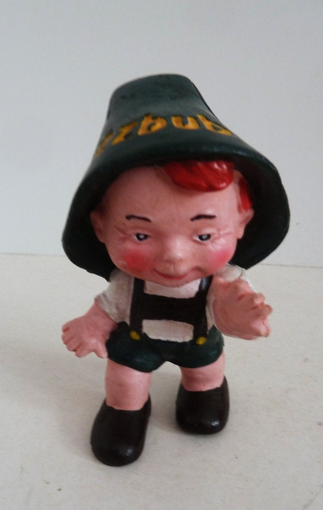 rSpitzbub Feinkäse reclame figuur Gummi 1960 11 cm Duitsland, Ophalen of Verzenden, Zo goed als nieuw, Overige typen