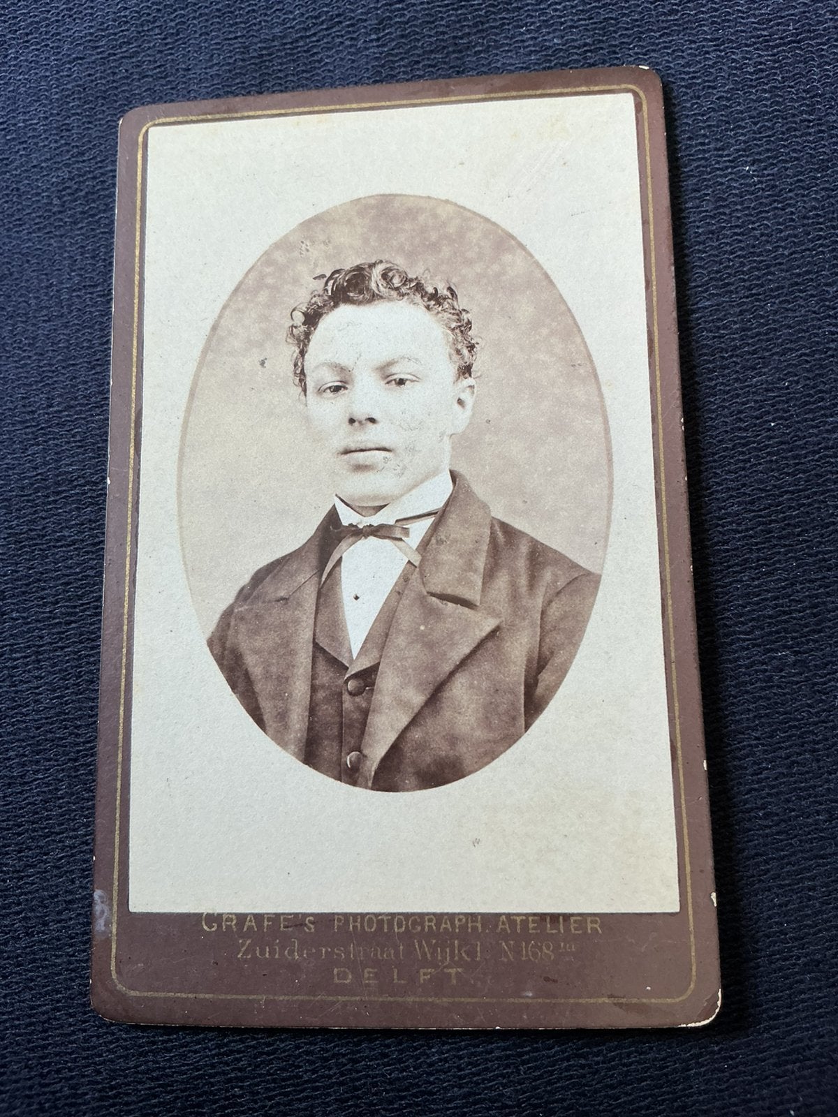 CDV, Jongeman, F. GRÄFE, DELFT, Carte de Visite, Verzenden, Voor 1940, Gebruikt, Foto