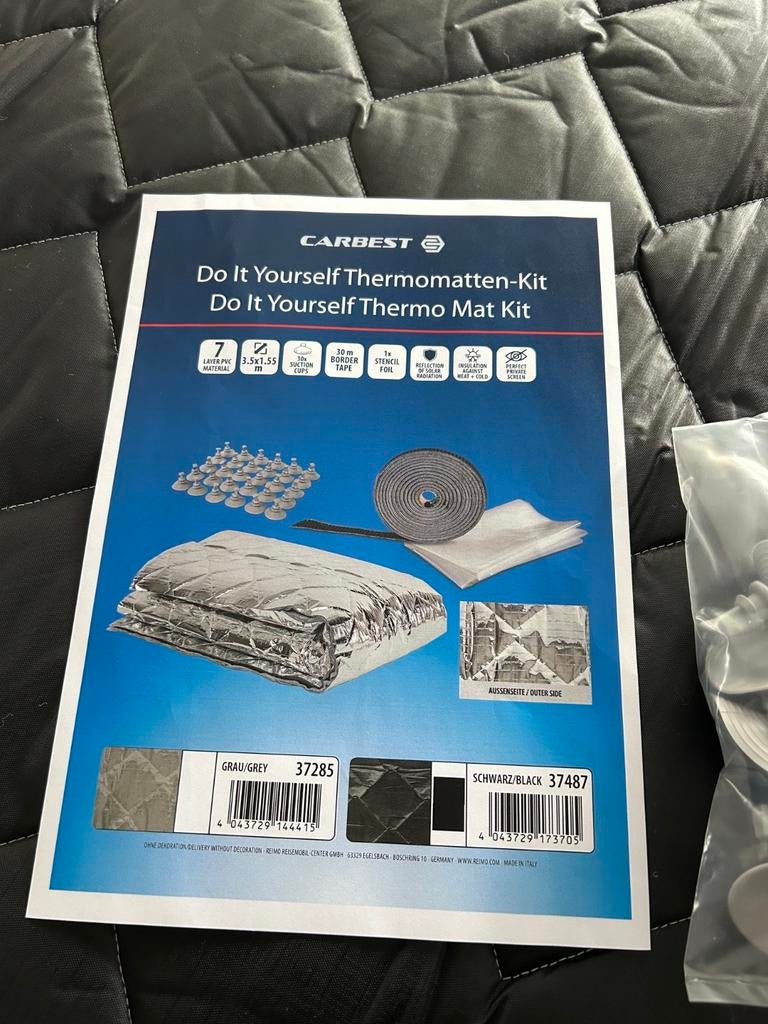 CARBEST DIY Thermomatten-Kit Zwart - Camper Isolatie, Caravans en Kamperen, Ophalen, Nieuw