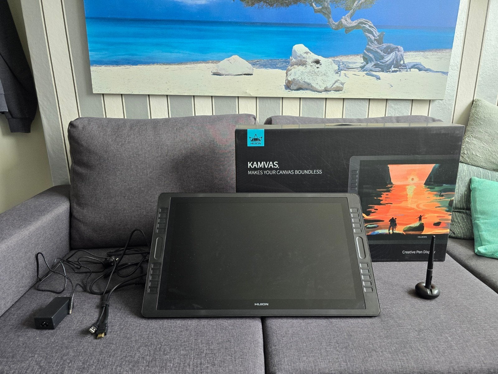 Huion Kamvas Pro 22 (2019) tekentablet met scherm, Ophalen, Huion, Multi-touch, Zo goed als nieuw