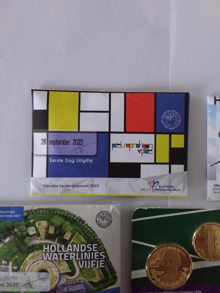 Eerste Dag uitgifte het Piet Mondriaan vijfje, Ophalen of Verzenden