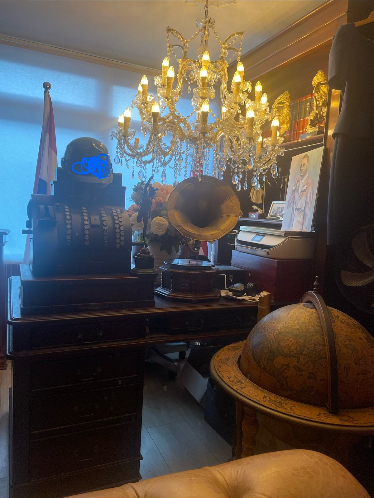 Chesterfield partnerdesk + encyclopedieen.(zie omschrijving., Antiek en Kunst, Ophalen