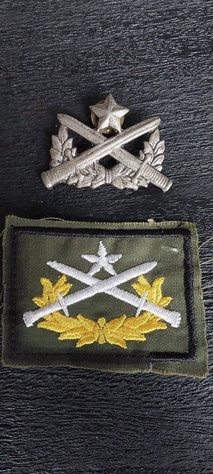 Vietnam ranger embleem en pin, Verzamelen, Ophalen of Verzenden, Landmacht, Nederland, Embleem of Badge