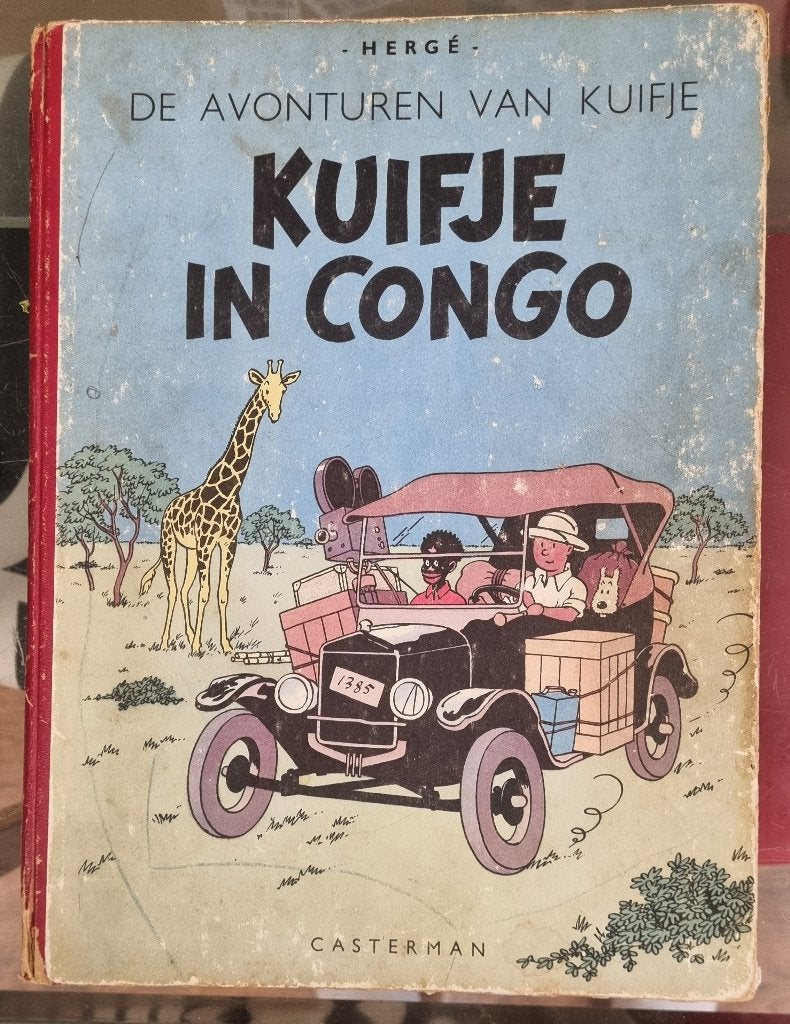 Kuifje in Congo - van 1947 en Le Lotus Bleu van 1946!, Boeken, Gelezen, Verzenden, Meerdere stripboeken, Hergé