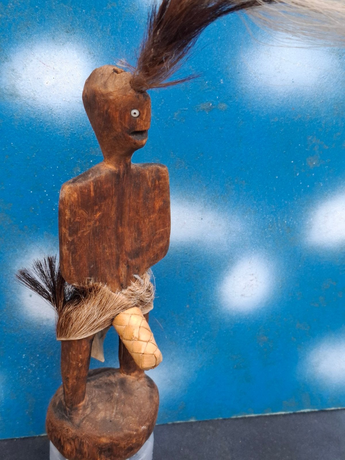 NAMJI Doll. Kameroen. Houtsnijwerk.  22 cm., Ophalen