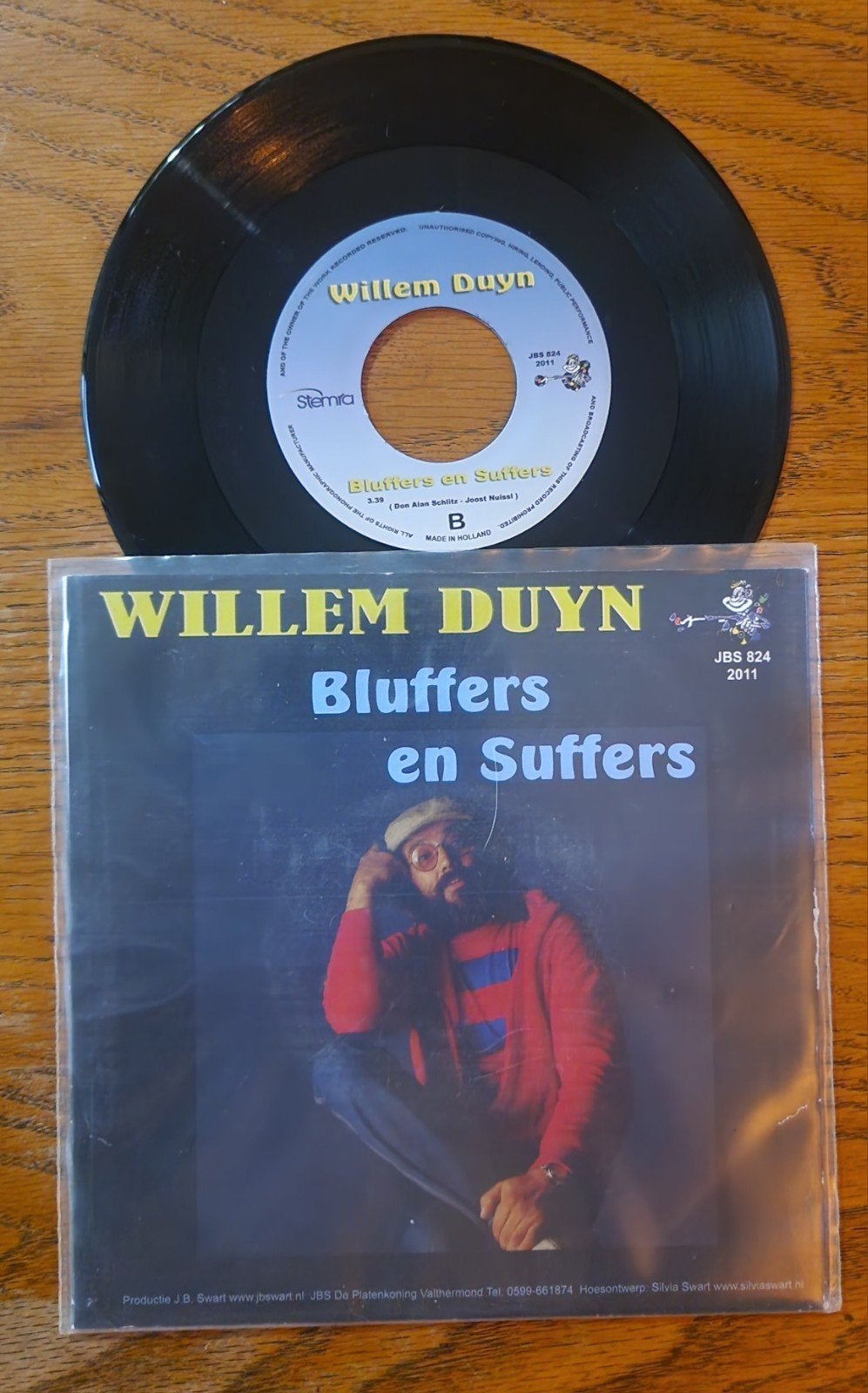 Polle Eduard - De Bokser / Willem Duyn - Bluffers en Suffers, Gebruikt, 7 inch, Ophalen of Verzenden, EP