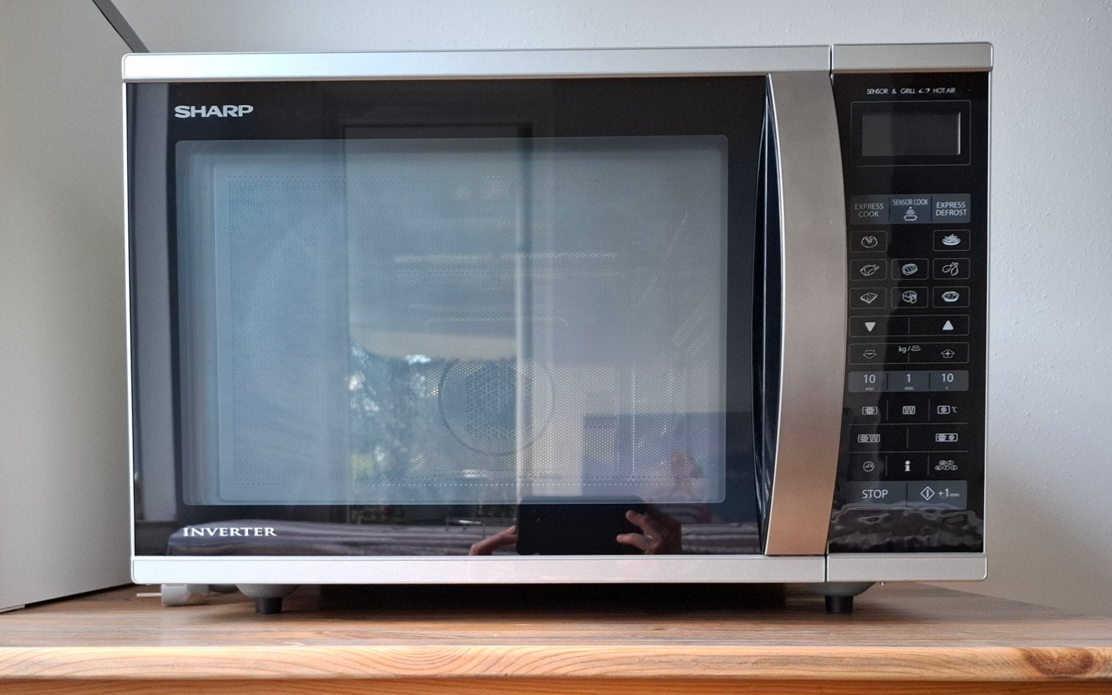 Schone Sharp R-971(IN)W Combimagnetron in zeer goede staat, Ophalen, Combimagnetron, Gebruikt, 60 cm of meer