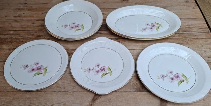 7 Vintage Franse serveerschalen, GIEN CHEVREUSE, Antiek en Kunst, Antiek | Servies los, Ophalen of Verzenden