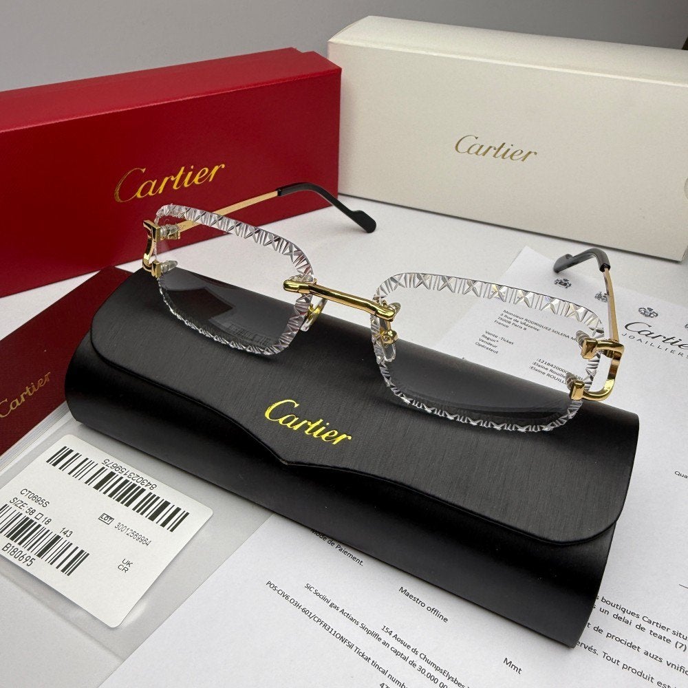 Cartier bril ice cut, Sieraden, Tassen en Uiterlijk, Zonnebrillen en Brillen | Heren, Zo goed als nieuw, Bril, Ray-Ban, Ophalen of Verzenden