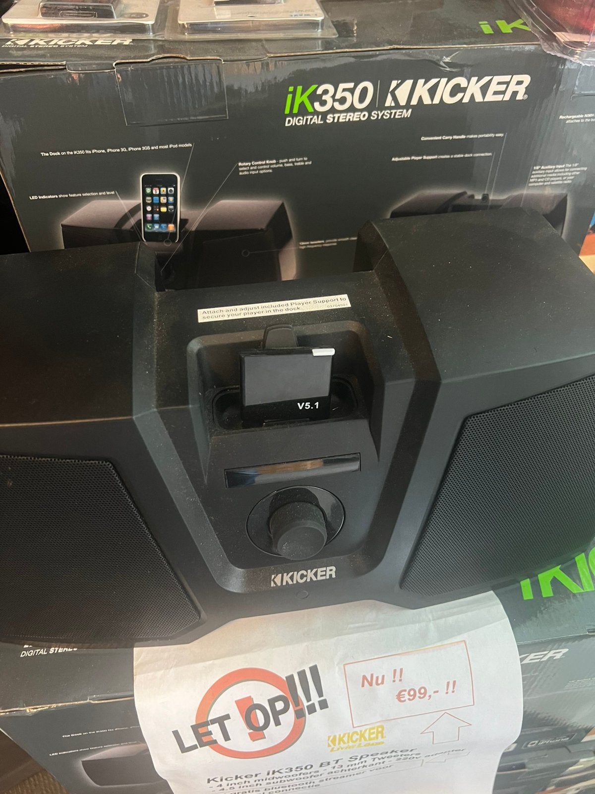 Kicker iK 350 BT bluetooth speaker, Kicker, Verzenden, Nieuw, Kick@ com