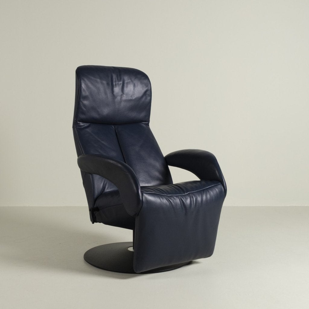 Jori Symphony Medi Fauteuil Donkerblauw Leer - Zwart