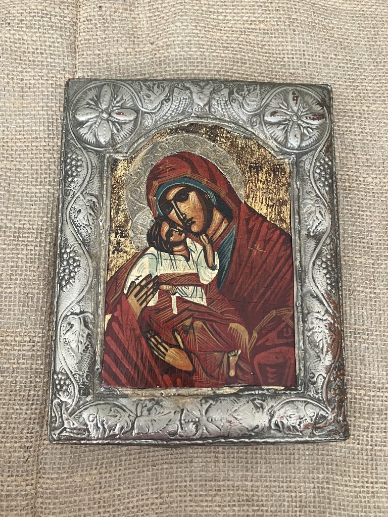 Orthodoxe icoon 'Moeder Gods van Tederheid' (Eleusa), Ophalen of Verzenden