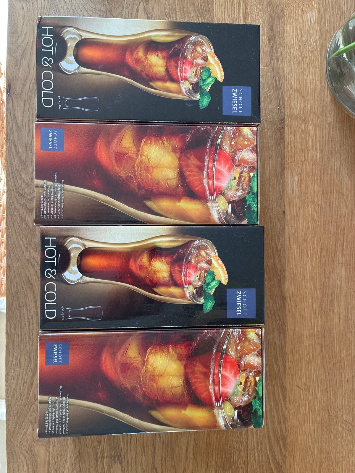 Schott Zwiesel Hot & Cold glazen in doos (4 stuks), Ophalen, Nieuw, Overige merken, Glas