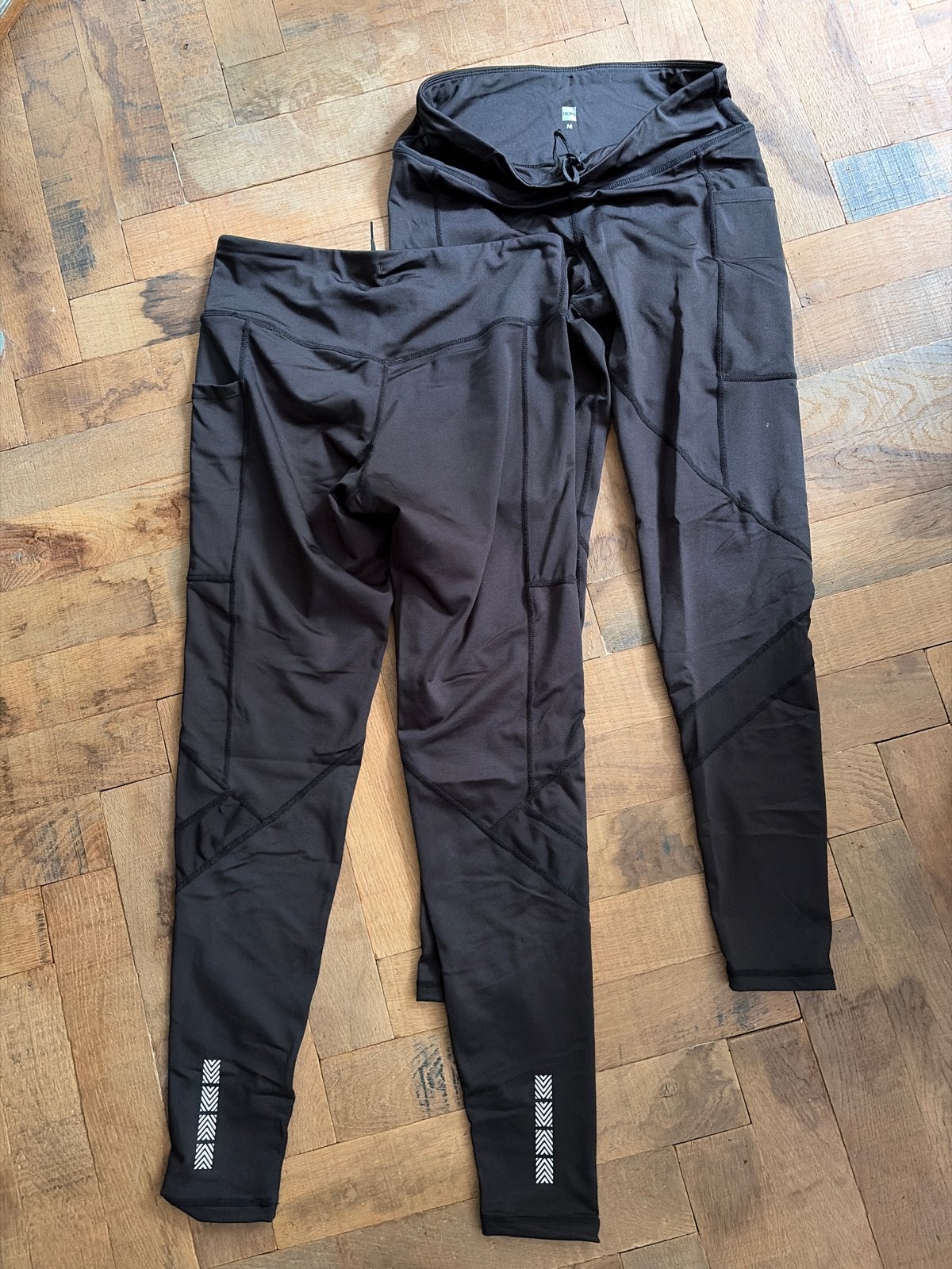 Hema sportlegging maat M twee stuks, Maat 38/40 (M), Verzenden, Zwart, Fitness of Aerobics
