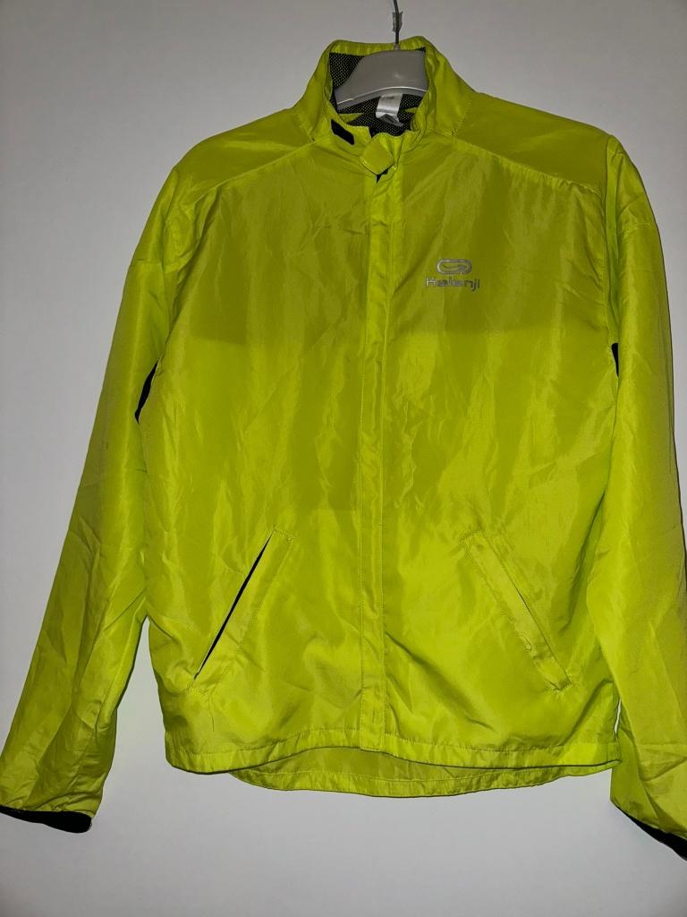 Sportjas Kalenji xs geel gele neon jas jack sportjack, Verzenden, Geel, Zo goed als nieuw, Algemeen