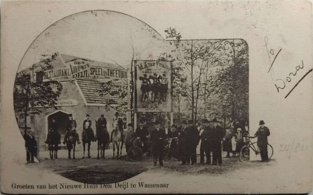 Den Deijl Wassenaar (1903) | Vroege Rijwielreclame, Ophalen of Verzenden, Voor 1920, Gelopen, Zuid-Holland