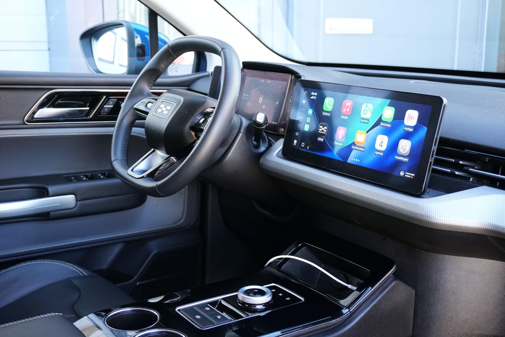 Aiways U5 63kWh Showroom + 360 CAMERA / DODEHOEK / APPLE CAR, Auto's, Aiways, U5, Gebruikt, Blauw, 63 kWh
