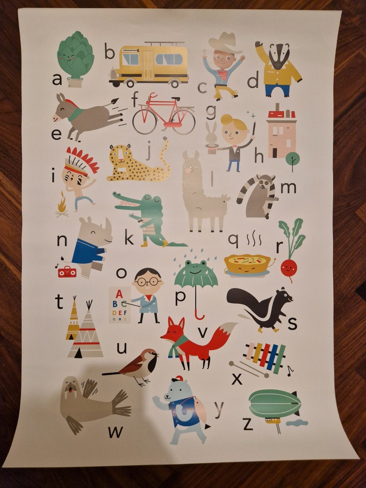 Educatieve Poster Alfabet Dieren 70x50 cm, Ophalen of Verzenden, Deurposter of groter, Rechthoekig Staand, Dier of Natuur