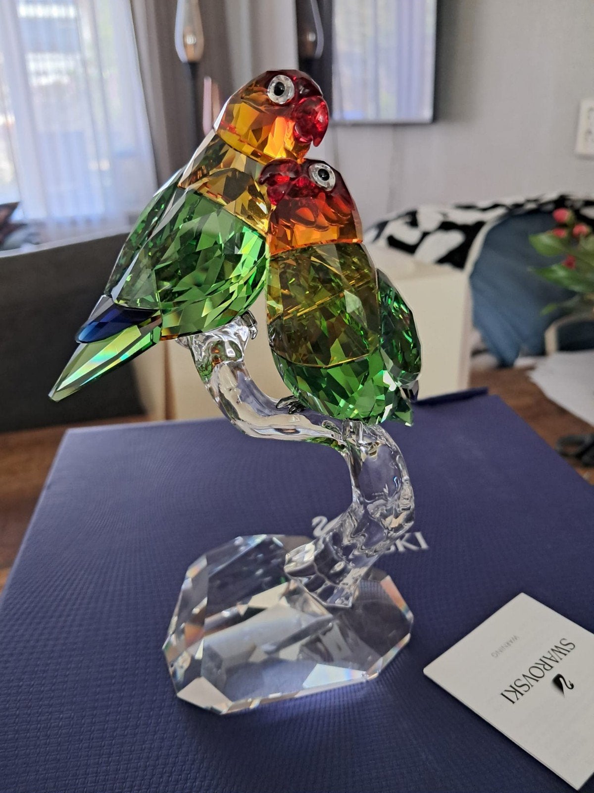 Swarovski Lovebirds Tortelduiven met doos en certificaat, Verzamelen, Swarovski, Ophalen of Verzenden