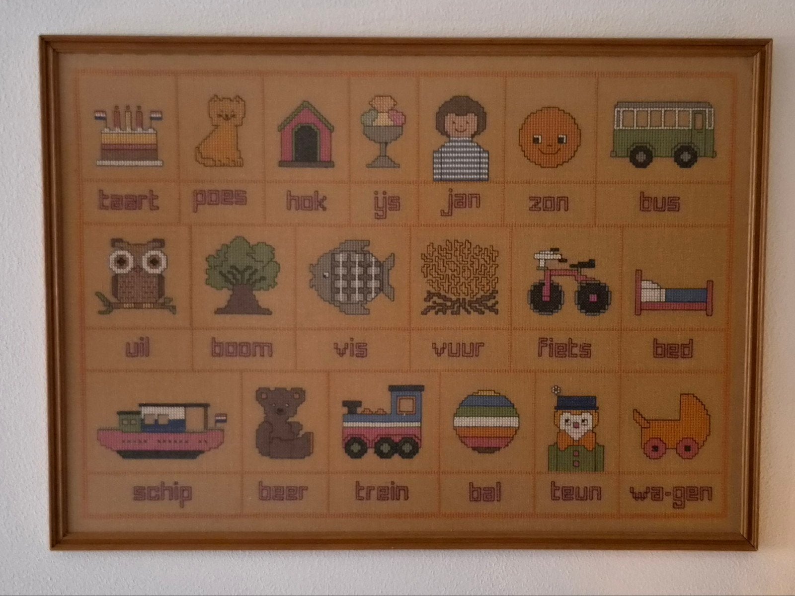 Vintage Retro Leesplank ingelijst, uniek exemplaar., Ophalen