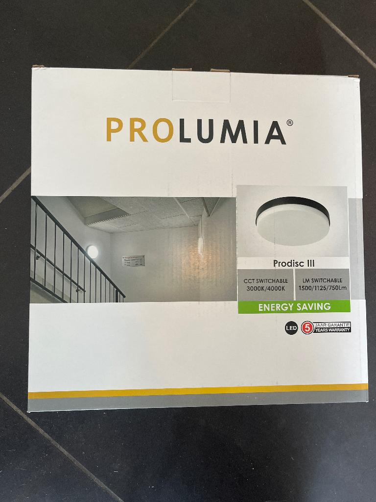 Prolumia Prodisc 3 Led Zwart Sensor + Noodfunctie, 4 stuks, Ophalen of Verzenden, Nieuw, Kunststof