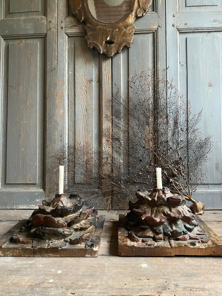 Antiek franse handgestoken bloem ornamenten, Antiek en Kunst, Antiek | Woonaccessoires, Ophalen of Verzenden