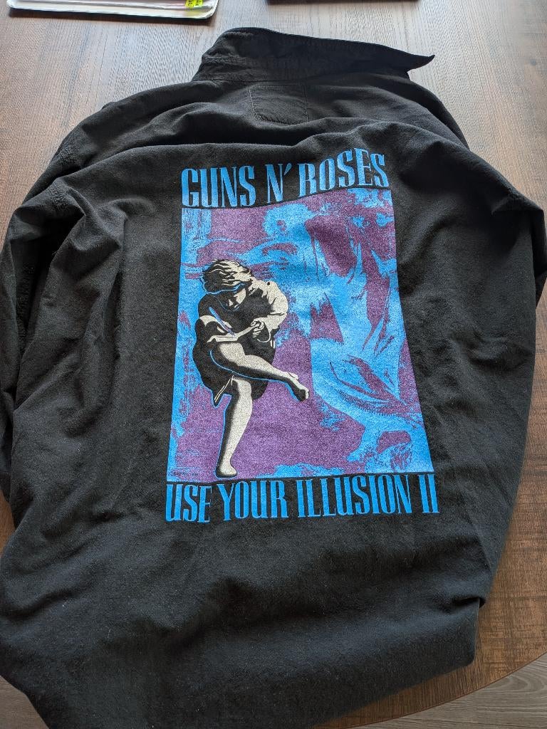 Use Your Illusion II - Guns N' Roses vintage Trontex shirt, Ophalen of Verzenden, Zo goed als nieuw, Zwart, Halswijdte 41/42 (L)