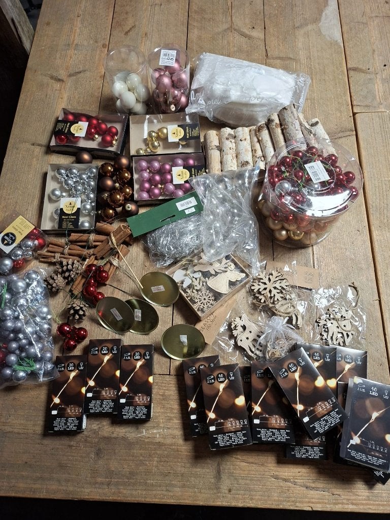 partij kerst decoratie/bloemschik materiaal, Diversen, Kerst, Ophalen of Verzenden, Nieuw