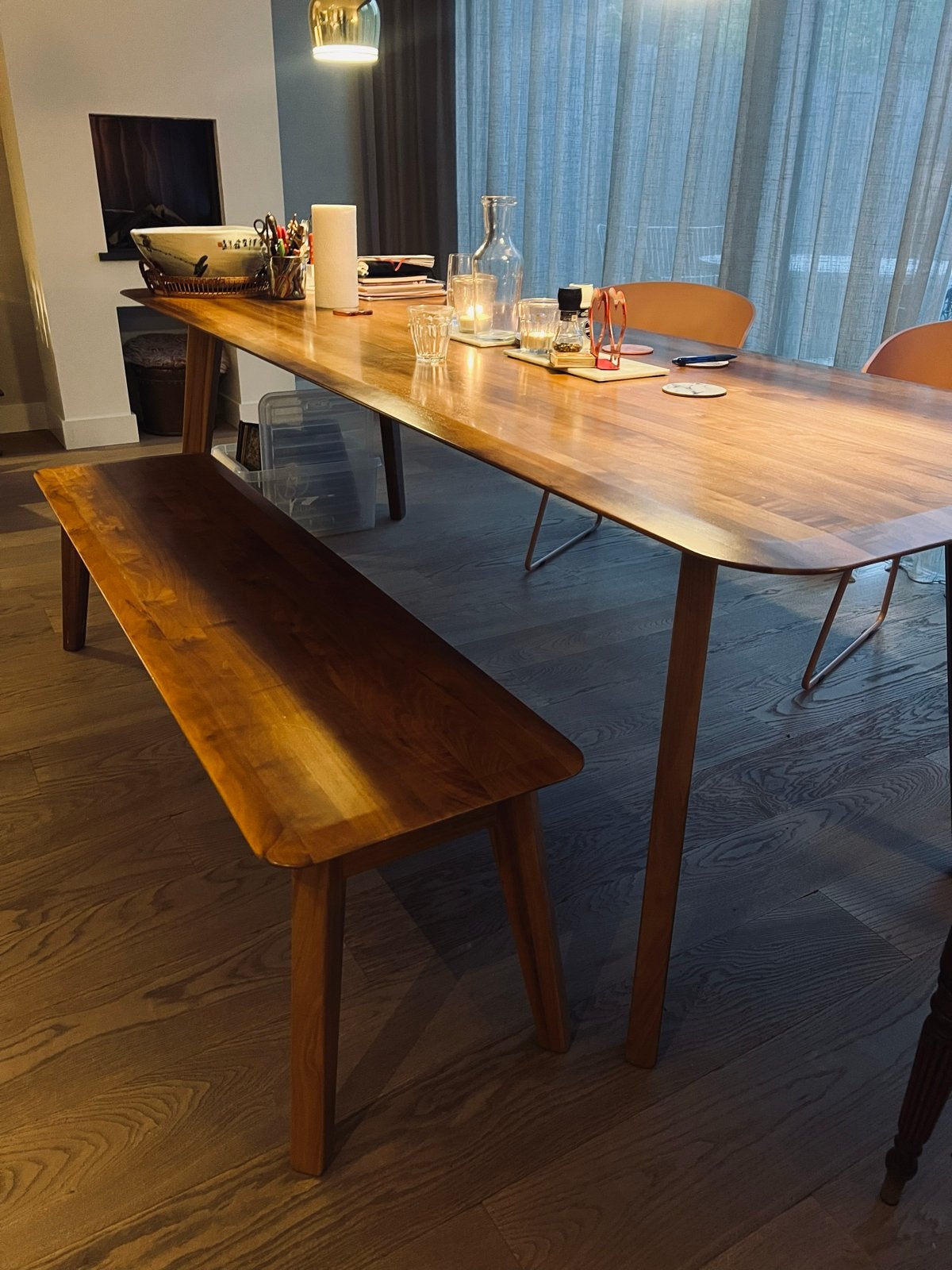 De Machinekamer eettafelbank - Massief hout, Ophalen, Gebruikt, Minder dan 75 cm, 150 tot 200 cm
