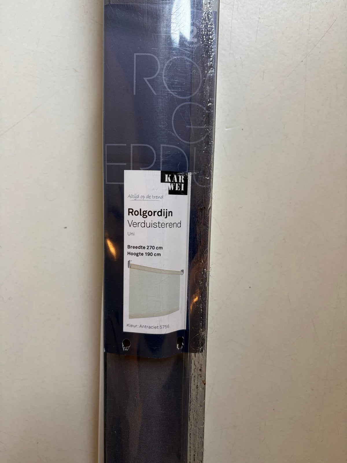 Nieuw Karwei Rolgordijn Verduisterend Antraciet 270x190cm, Ophalen, Verduisterend, Karwei, Nieuw