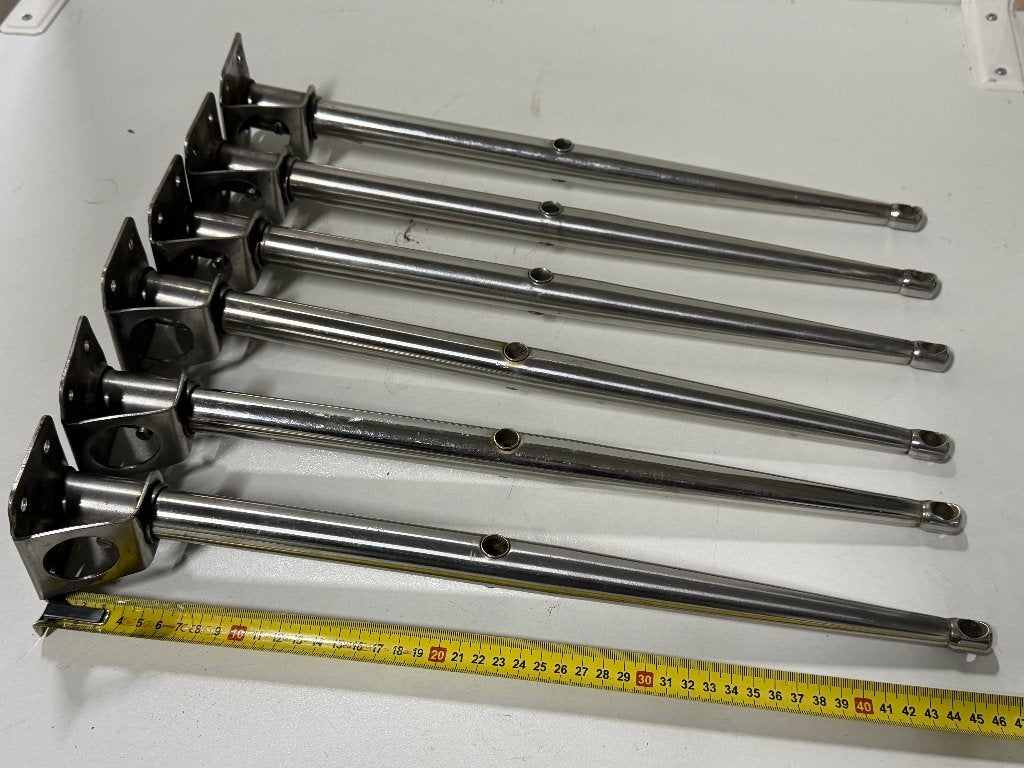 6 x RVS scepter 46 cm met scepterpot, Ophalen of Verzenden, Gebruikt, Overige typen