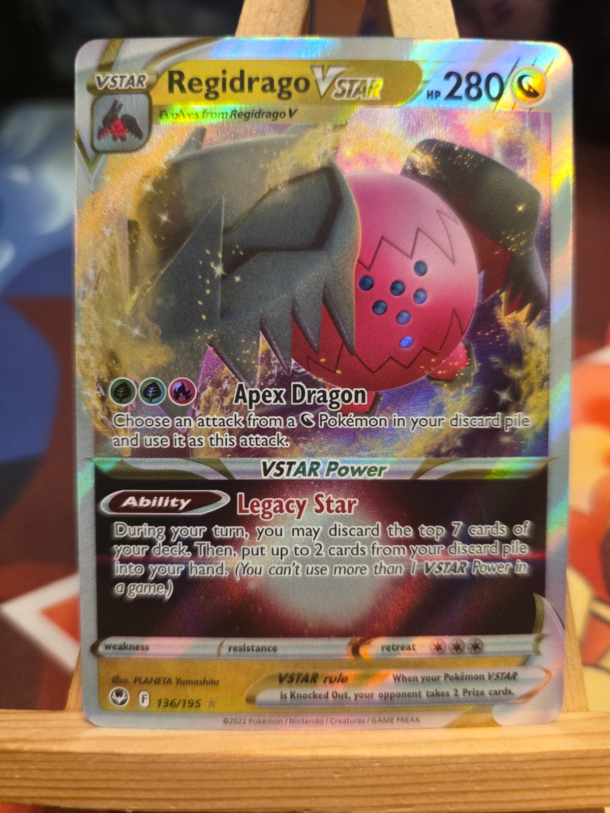 Pokemon Silver Tempest Regidrago VStar 136/195, Verzenden, Nieuw, Losse kaart, Foil