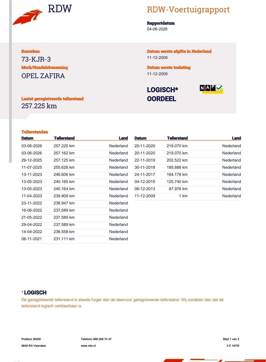 Opel Zafira 1.8 automaat Lees de beschrijving, Ophalen