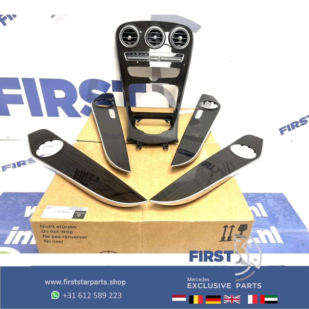 W205 C205 A205 S205 C KLASSE MIDDENCONSOLE WORTELHOUT + DEUR, Gebruikt, -, Ophalen of Verzenden, -