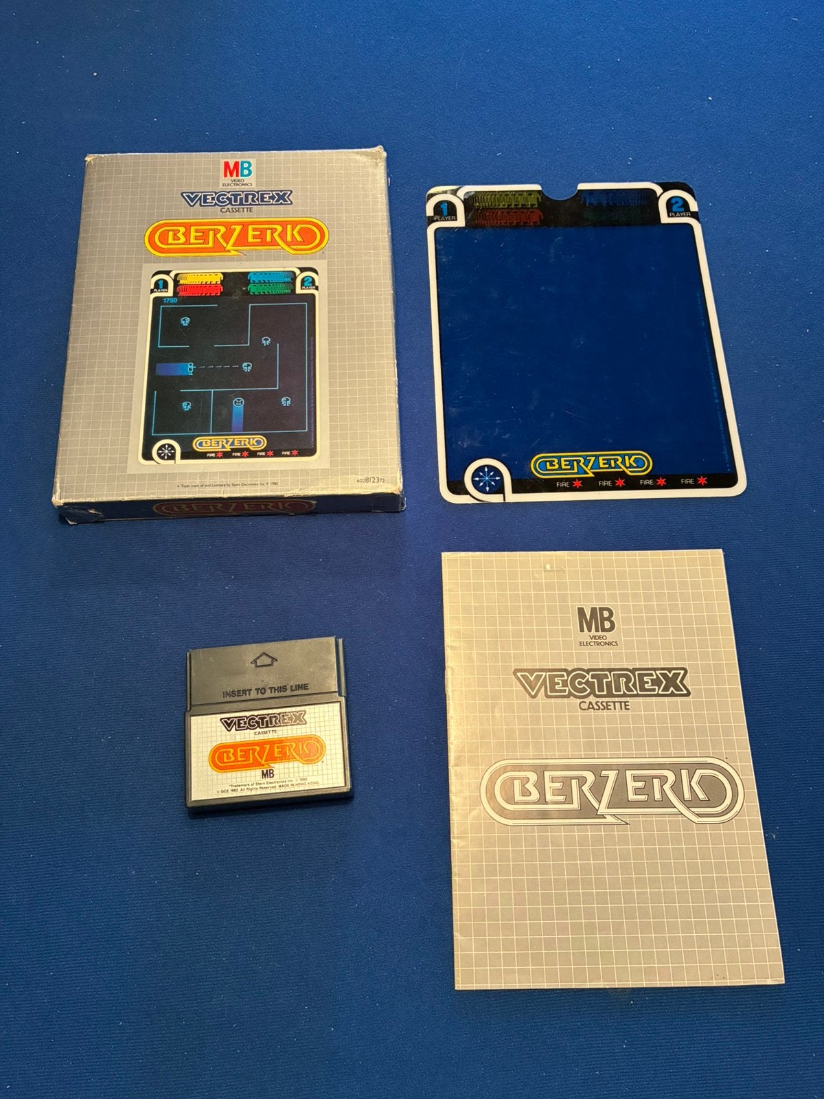 Vectrex spel Berzerk, Avontuur en Actie, Gebruikt, 1 speler, Eén computer