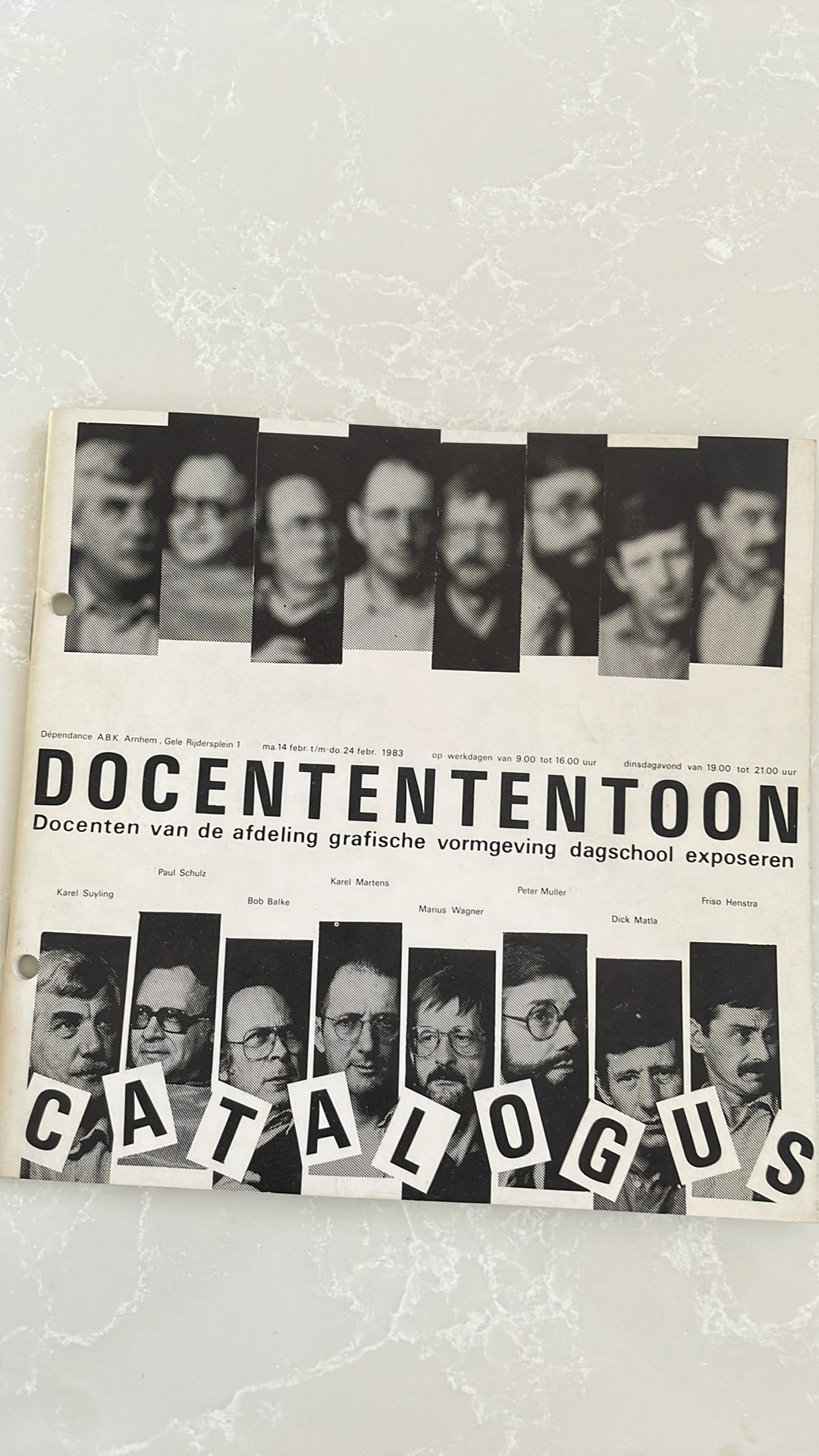 “Docententoon”, 1983, expositie afd. Grafische vormgeving, Ophalen of Verzenden, Gelezen, Overige onderwerpen