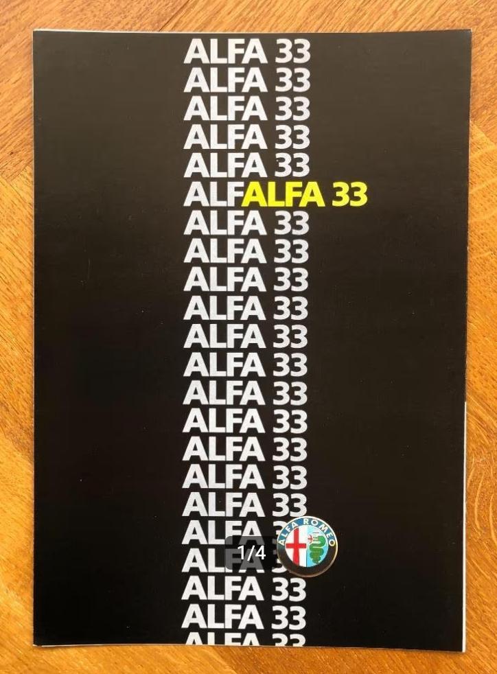 Alfa Romeo 33 folder 1986 zwart, Alfa Romeo, Nieuw, Ophalen of Verzenden, Alfa Romeo