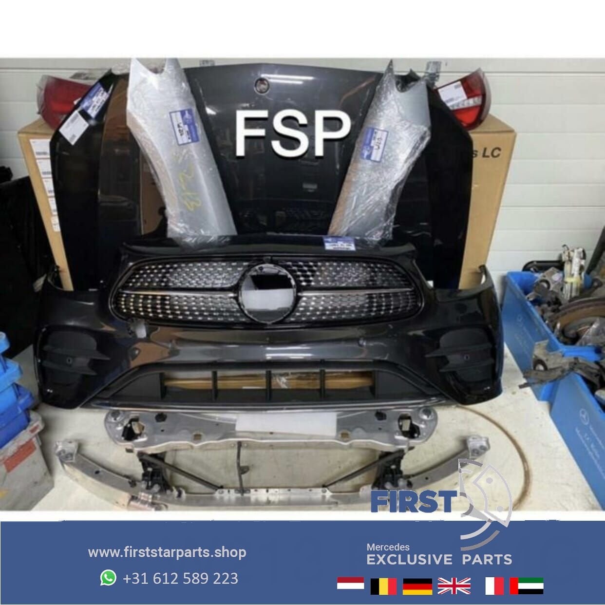 W213 S213 W238 FACELIFT 43 AMG VOORKOP Mercedes E Klasse 202, Gebruikt, -, Voor, Ophalen of Verzenden