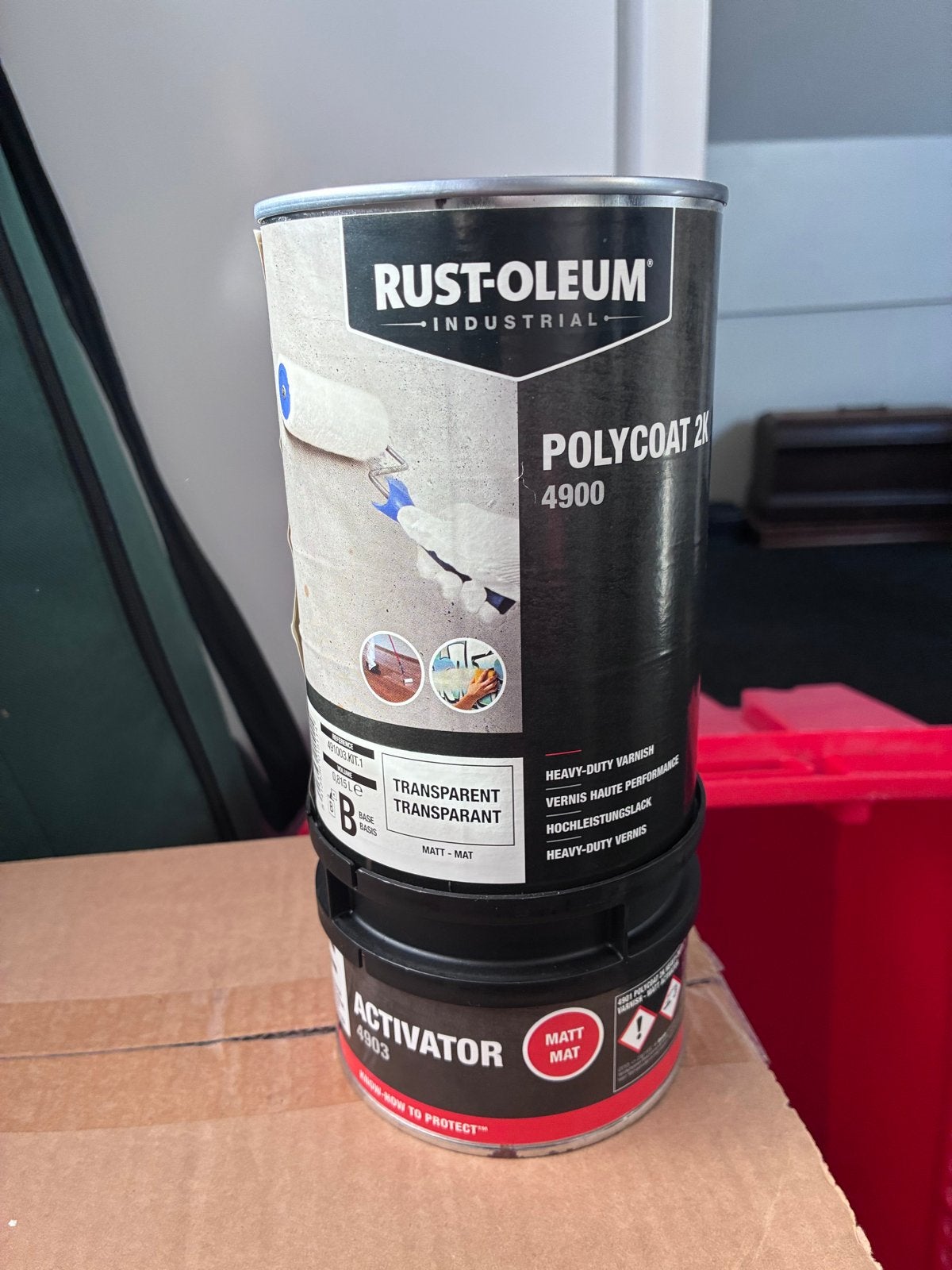 Rust-Oleum Polycoat 2K Heavy-Duty Vernis Mat Transparant, Overige kleuren, 5 tot 10 liter, Nieuw, Ophalen of Verzenden