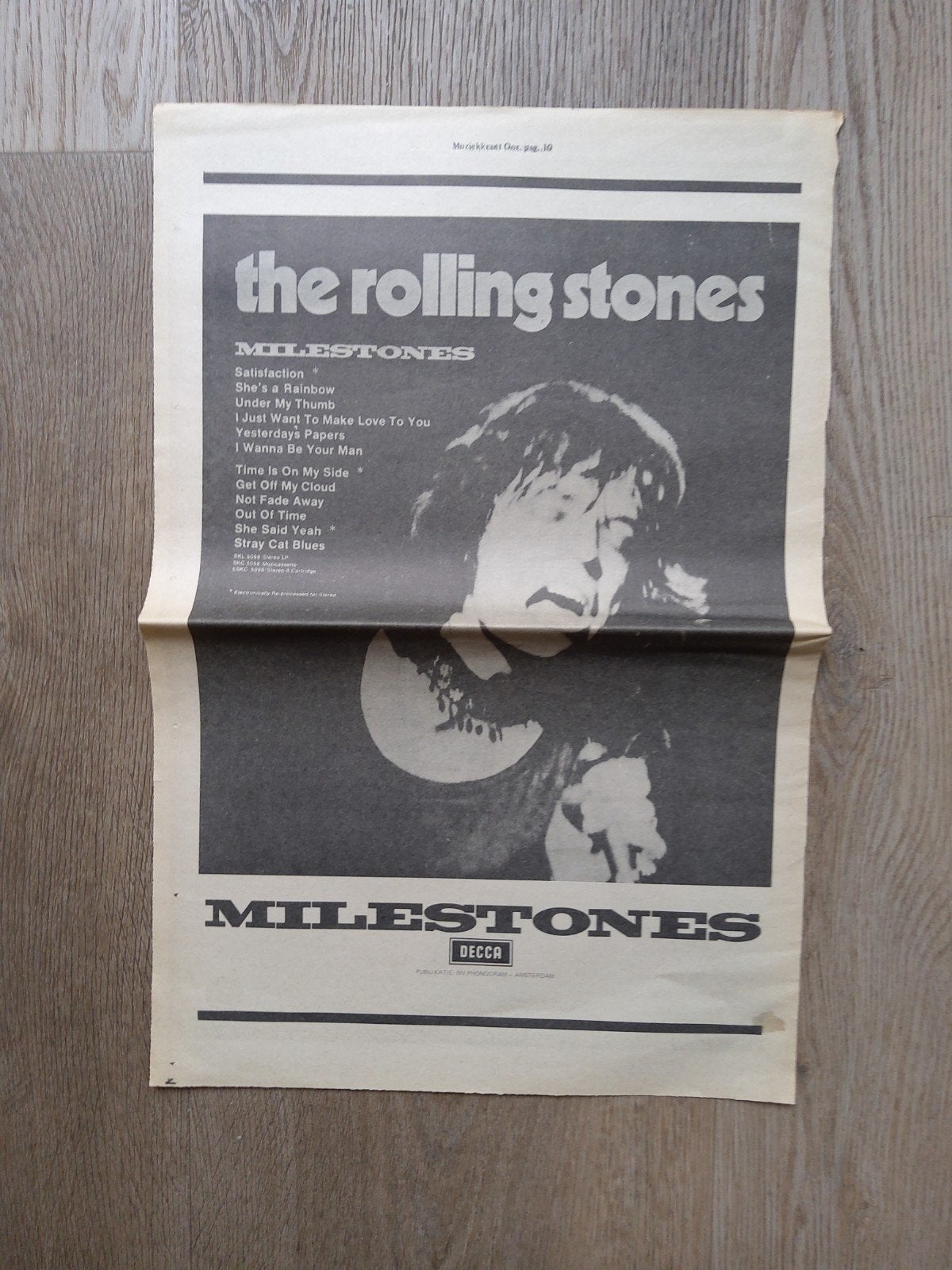 The Rolling Stones:  Promo Milestones  a3 formaat, Ophalen of Verzenden, Poster, Artwork of Schilderij
