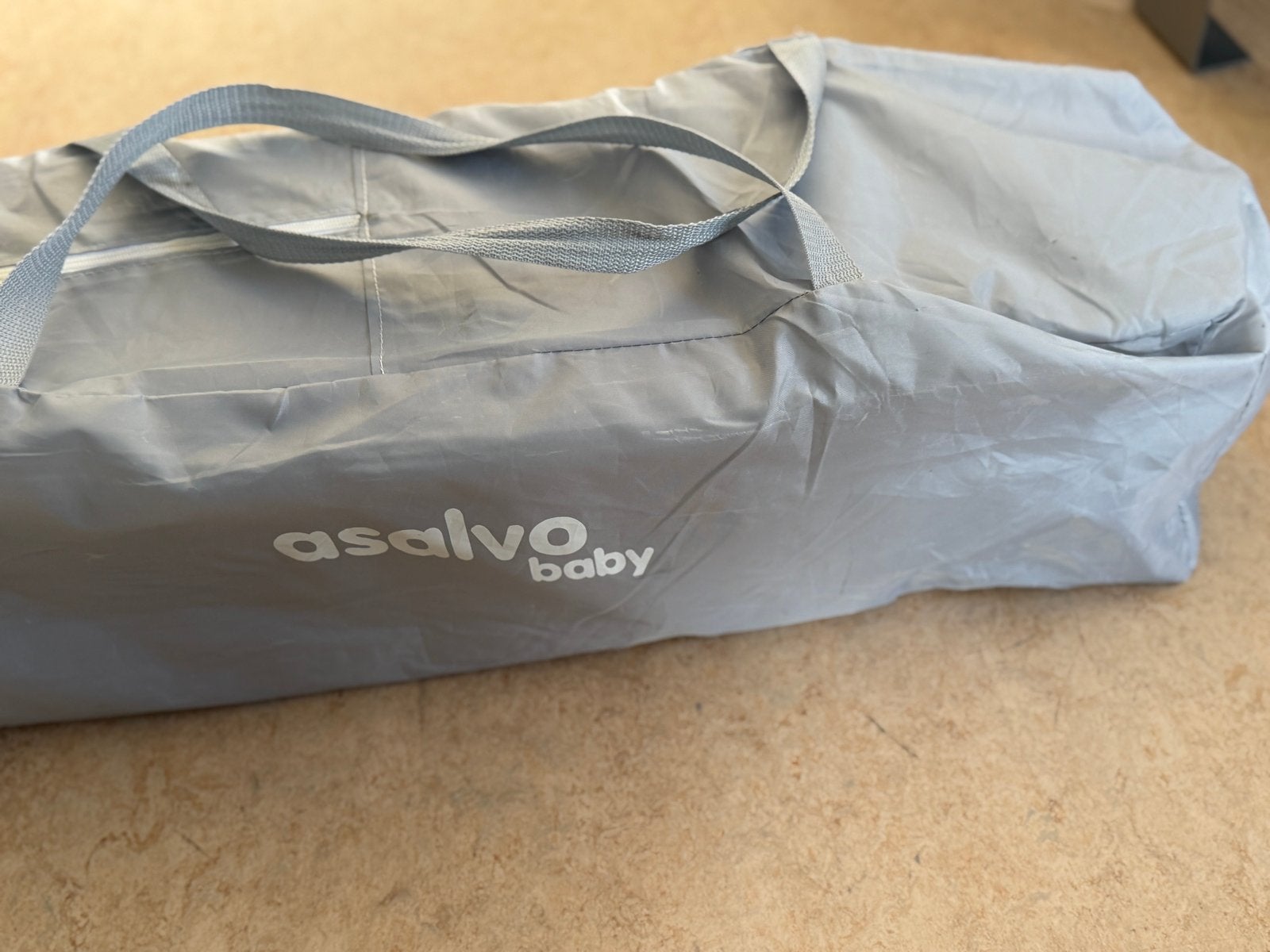 Asalvo Baby Reiswieg/Box - Grijs met stippen, Ophalen, Zo goed als nieuw, Rechthoekig