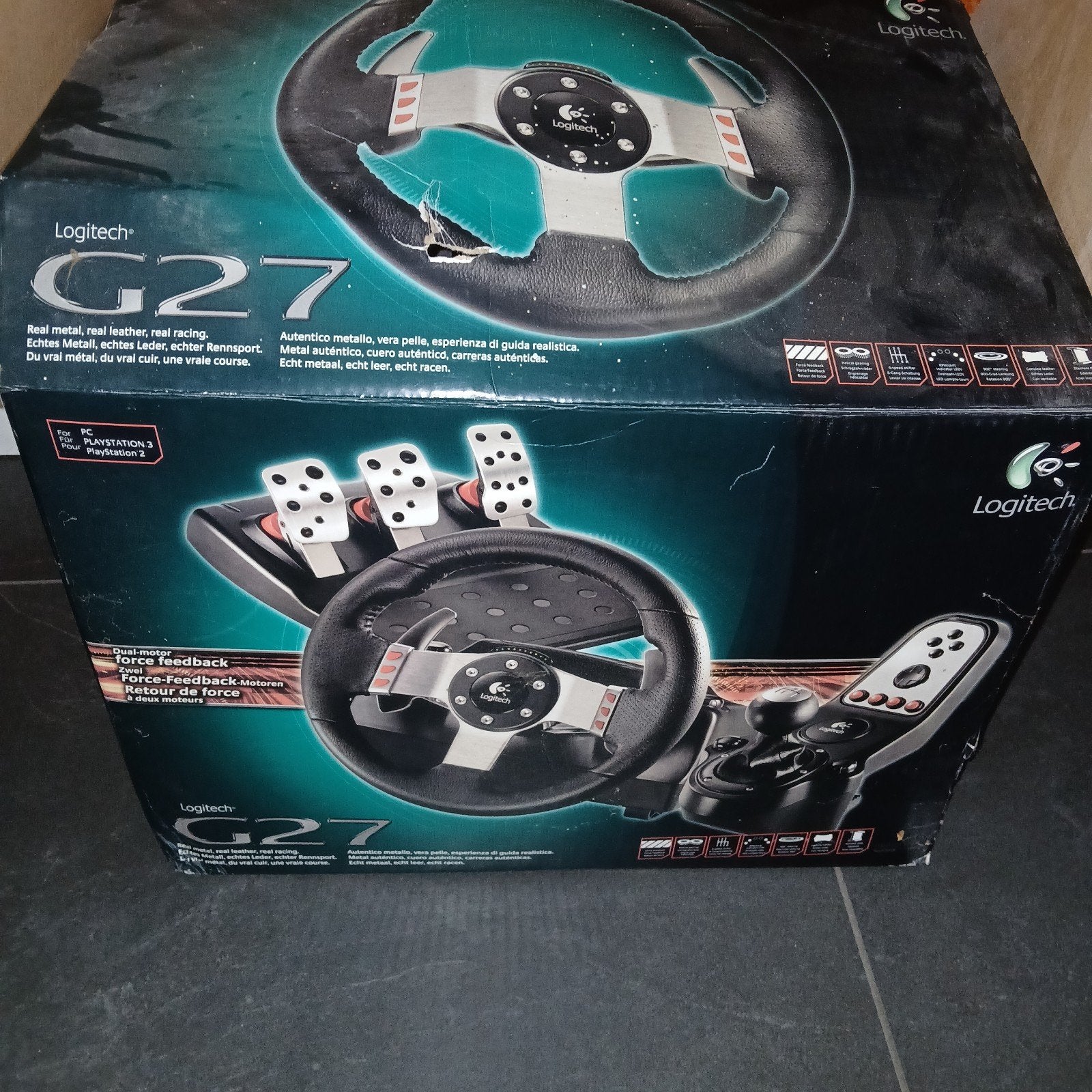 Logitech G27 racestuur met pedalen en schakelpook, Spelcomputers en Games, Ophalen, Gebruikt