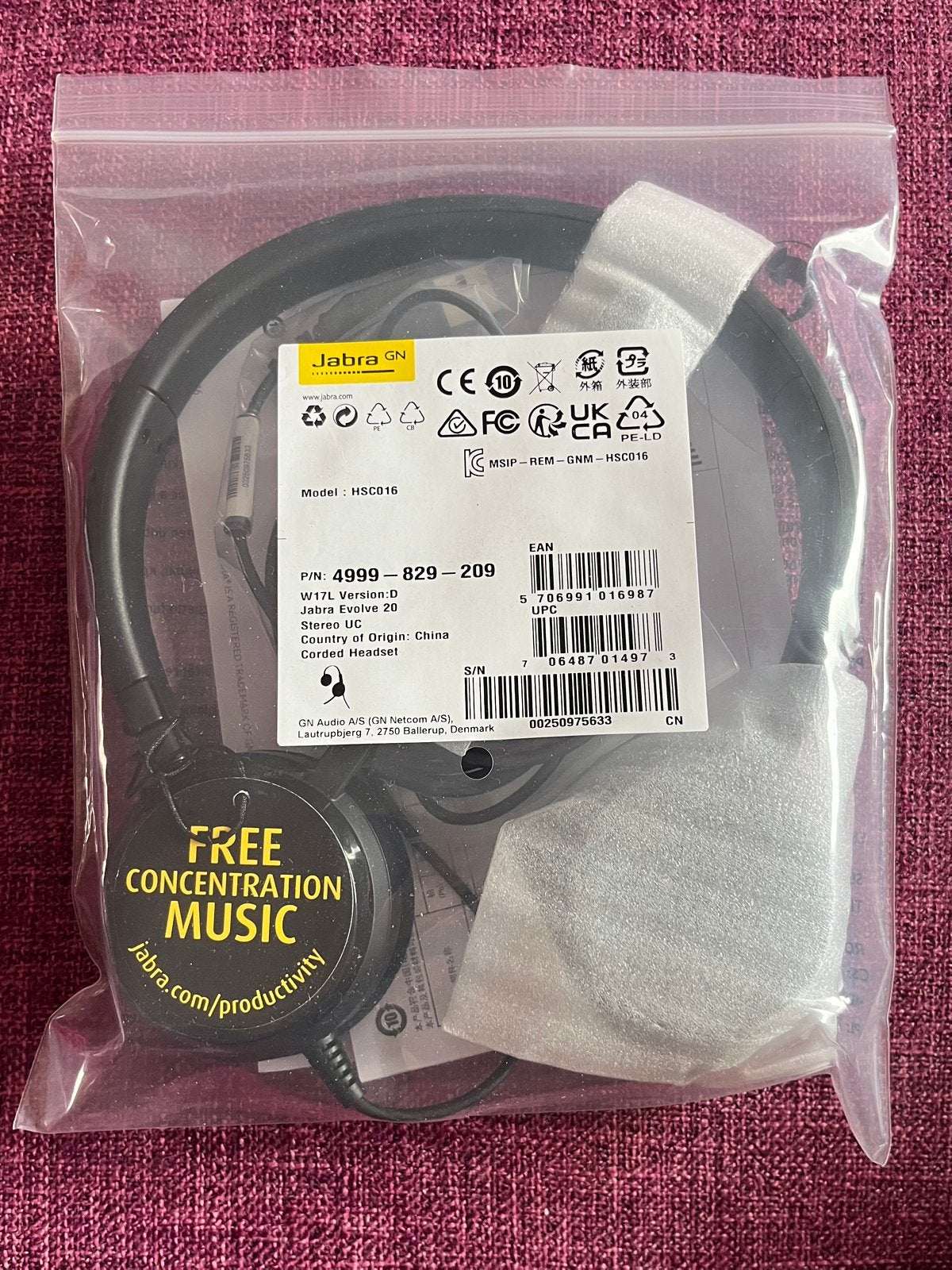 Jabra Evolve 20, Verzenden, Nieuw, On-ear, Jabra