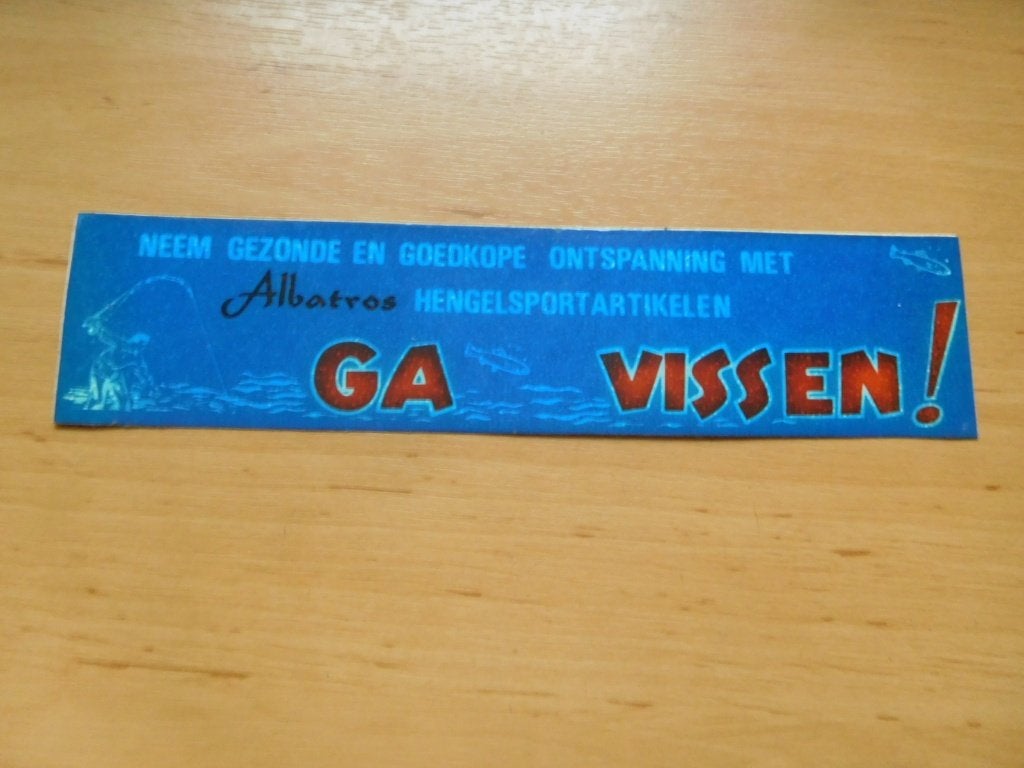 sticker Albatros Hengelsport GA VISSEN, Verzenden, Zo goed als nieuw