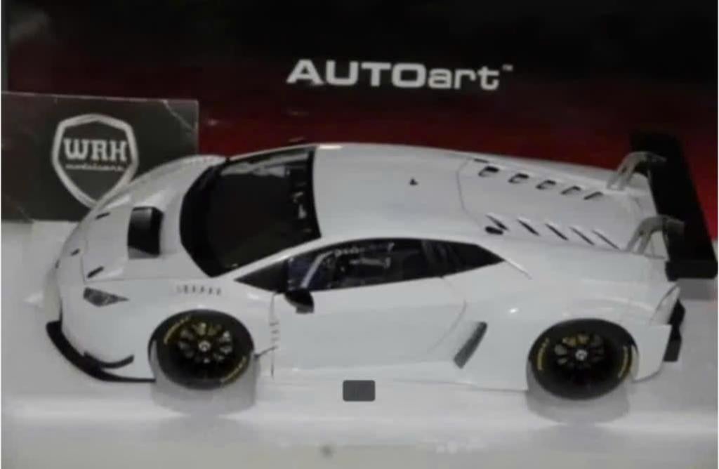 1:18 Lamborghini Huracan GT3 plain wit Autoart zie info WRH, Verzenden, Zo goed als nieuw, Auto, Autoart