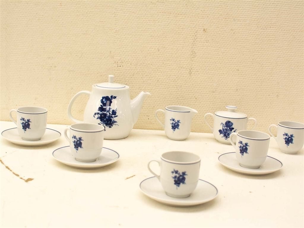 14 delig Mosa porseleinen thee servies 37367, Gebruikt, Ophalen of Verzenden, Bord(en), Overige stijlen